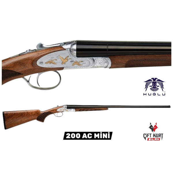 Huğlu 200 AC MİNİ Çifte Kırma Tek Tetik Beyaz Av Tüfeği